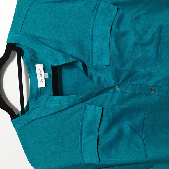 Calvin Klein Button Front Shirt/ Blouse - Picture 3 of 8